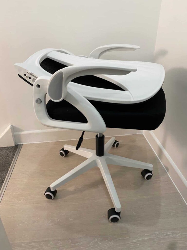 view of our purchase folding ergonomic office desk chair our unboxing and testing experience