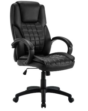 black leather heavy duty executive office chair