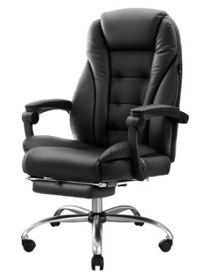 executive adjustable reclining computer office chair with footrest