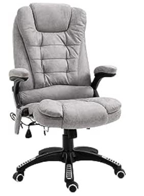 executive heat massage office chair with footrest
