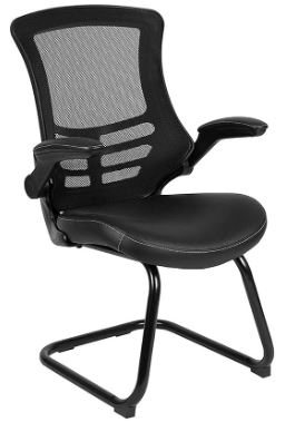 high back black ergonomic office chair no wheels