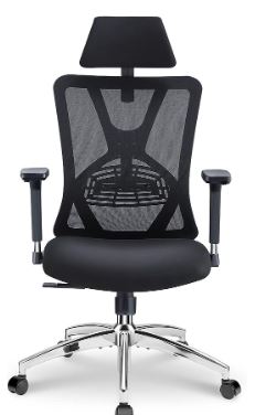 mesh reclining ergonomic office chair with footrest