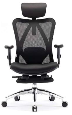 reclining comfortable office chair with footrest