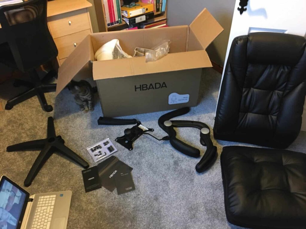 view of leather executive office chair uk our unboxing package arrival home office 