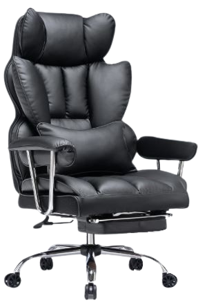 fully reclining office chair with footrest