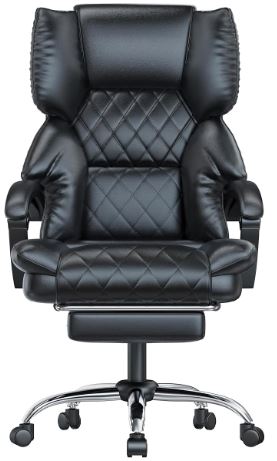 reclining comfortable office chair with footrest 