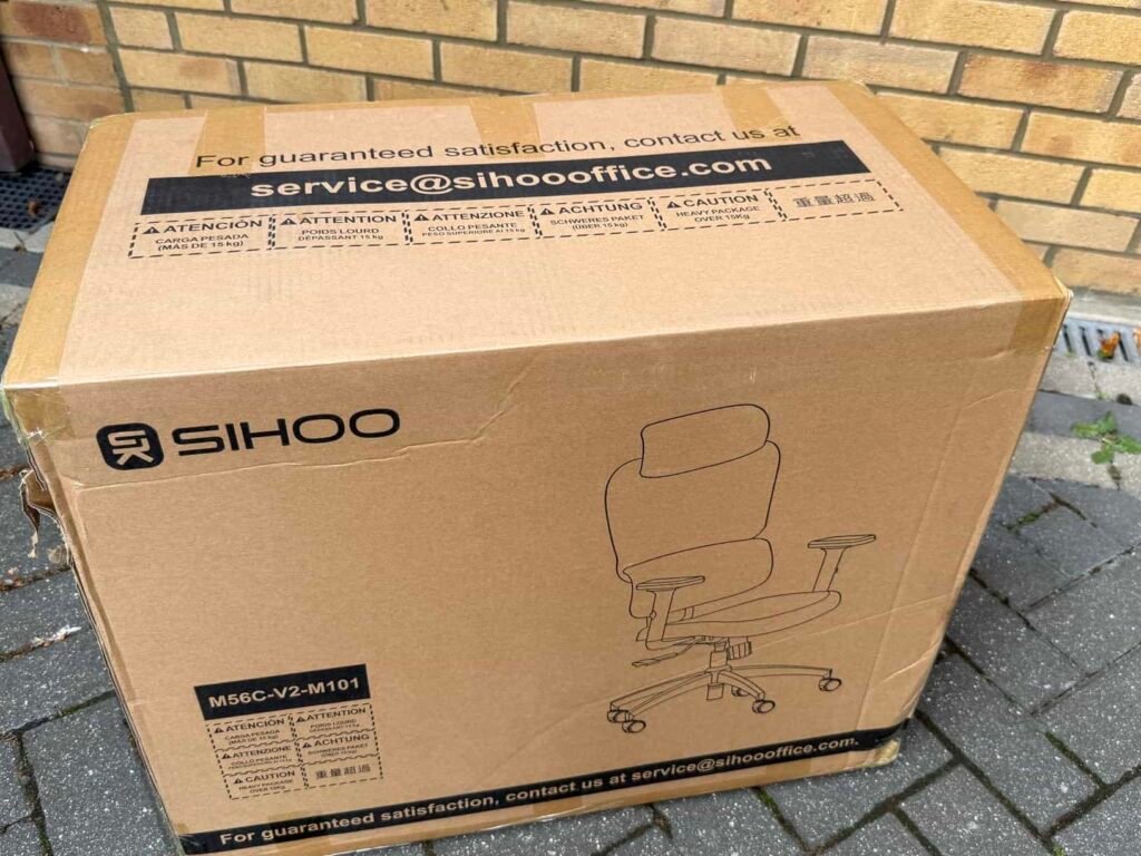 view of our own purchase sihoo m102c office chair under 200 uk unboxing package arrival testing several weeks to months