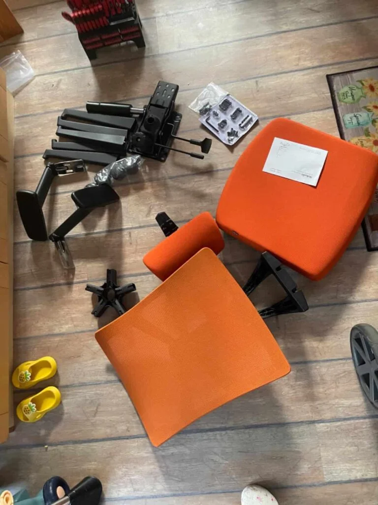 view of our own purchase testing ergonomic pro office chair under 300 uk unboxing package arrival several weeks to months